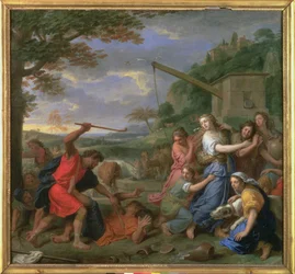 Moses verteidigt die Töchter von Jethro